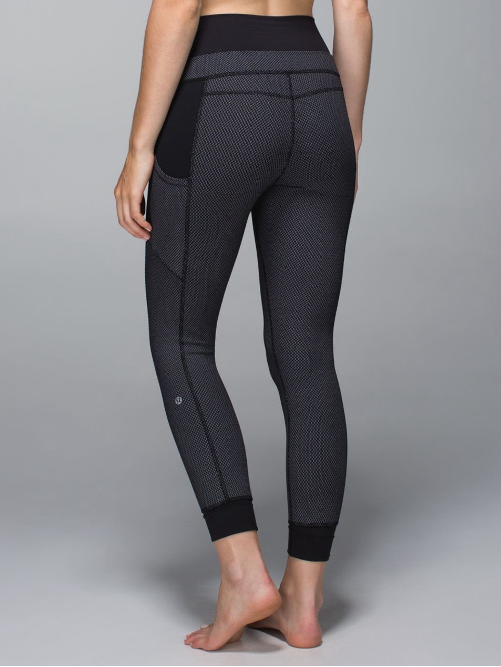 lululemon athletica Black Textured High-Rise Joggers